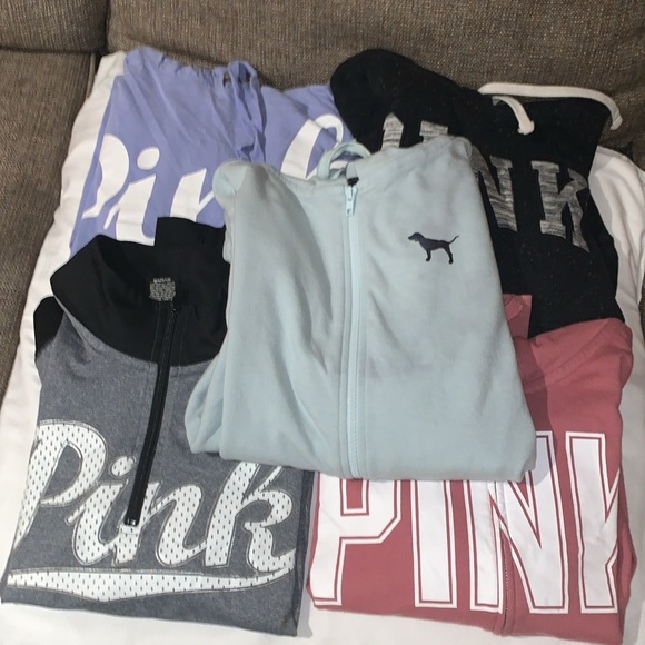 PINK Victoria's Secret Tops - Victoria Secret Pink Hoodie Bundle Mixed L & M Size